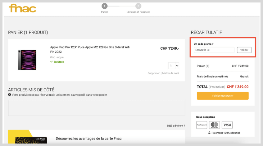 comment utiliser un code promo fnac suisse.png