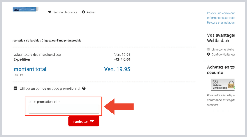 comment utiliser un code promo weltbild