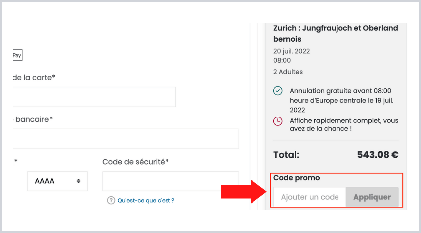 comment utiliser un code promo viator