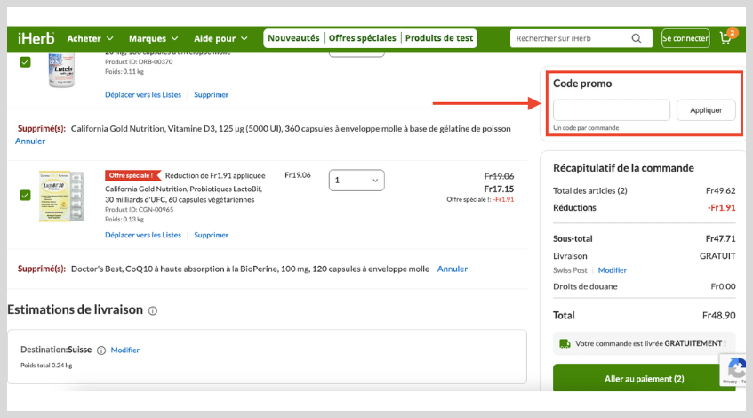 comment utiliser un code promo iherb.png